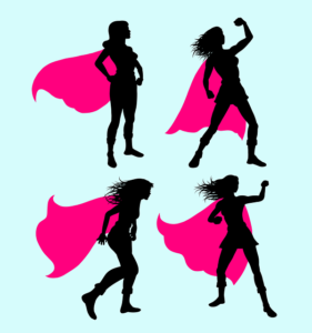 female superheroes helping your business