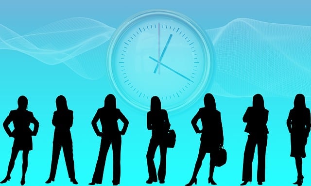 silhouettes of business women
