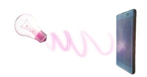 lightbulb idea from computer tablet